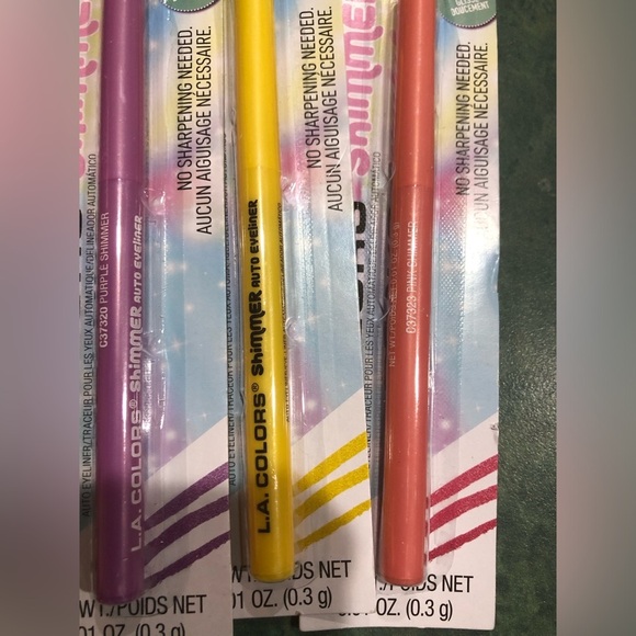 3pack summer colors easy glide yellow, purple and pink shimmer auto eyeliners - Picture 6 of 6